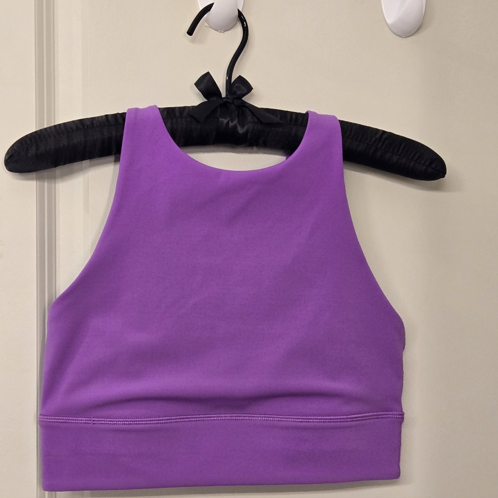 Lululemon Energy High-Neck Longline Bra - Moonlit Magenta - Size 8